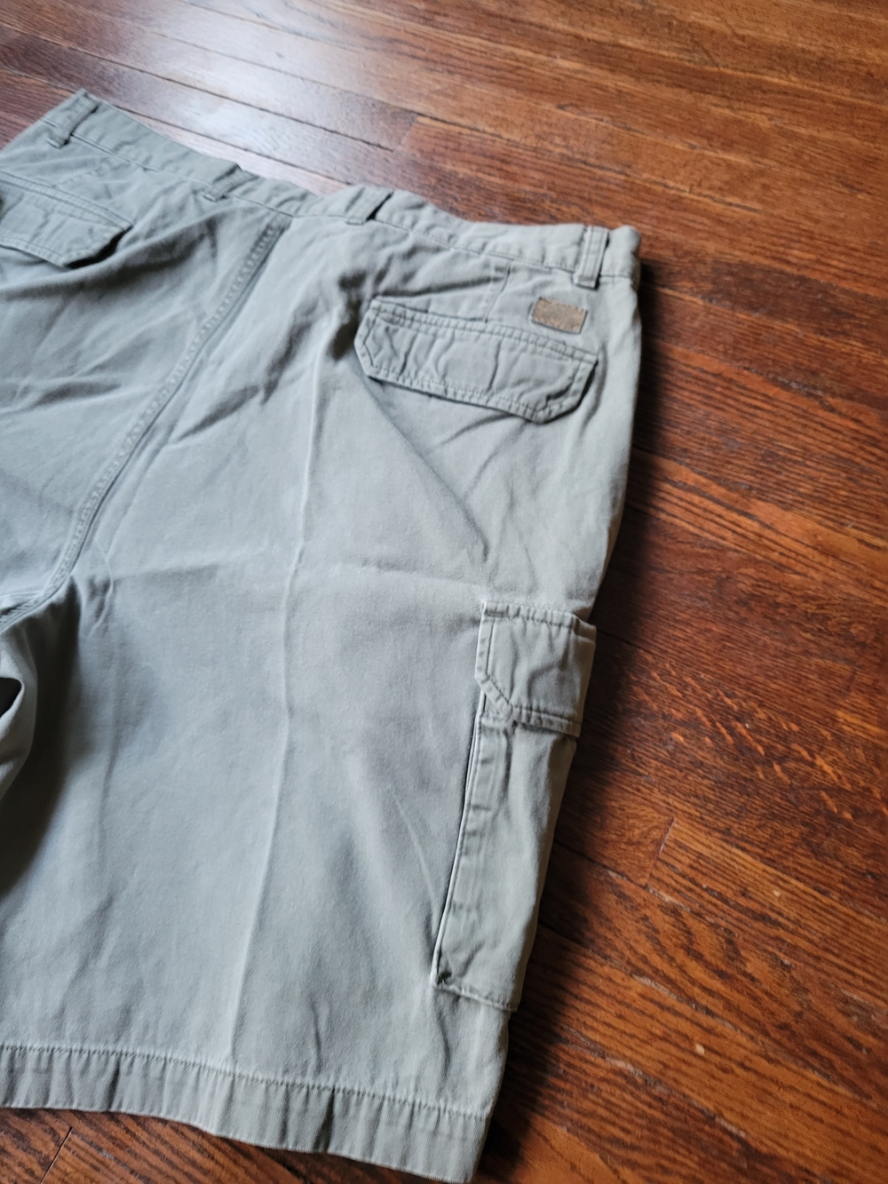 Dockers Front Flat Relaxed Fit Cargo Shorts Mens 40 Green Khaki Casual, Workwear - Picture 14 of 15
